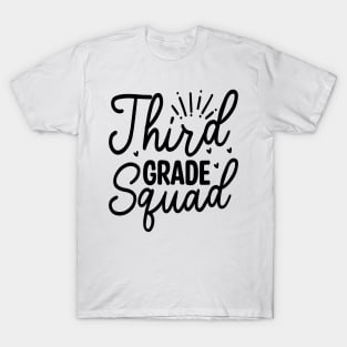 Third Grade Squad – Fun and Colorful Back to School Design T-Shirt